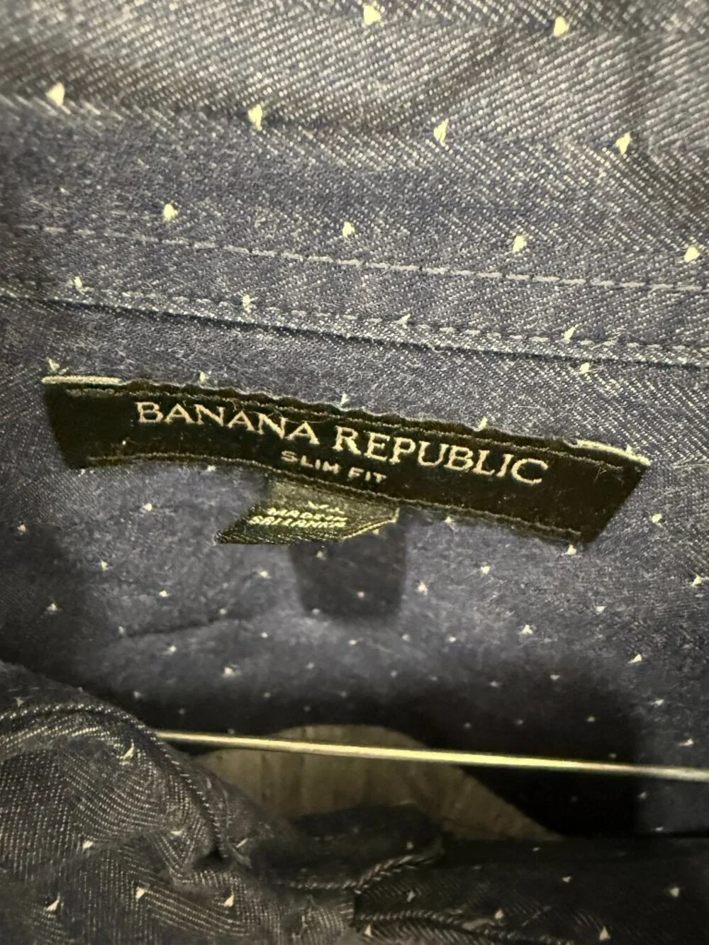 XL Blue Banana Republic Long-Sleeve Button Down